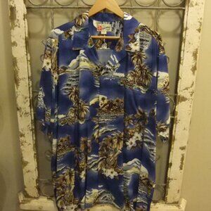 HILO HATTIE MENS HAWAIIAN SHIRT-2XL